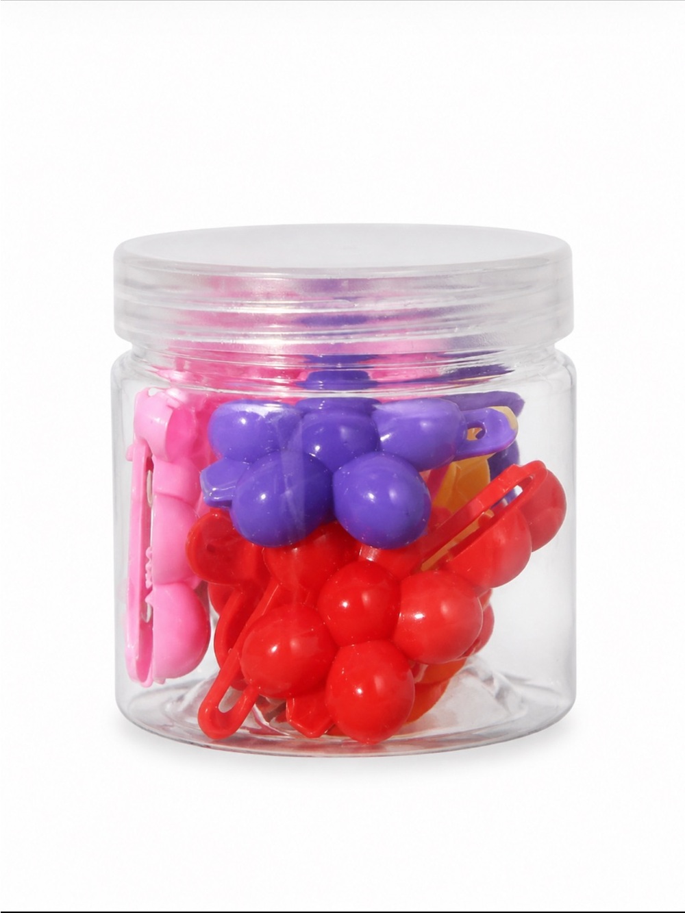 Kids Berry-Shaped Snap Hair Clips - Pink, Purple, Red